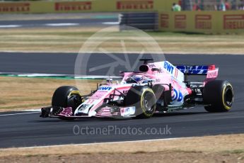 World © Octane Photographic Ltd. Formula 1 – British GP - Practice 1. Sahara Force India VJM11 - Sergio Perez. Silverstone Circuit, Towcester, UK. Friday 6th July 2018.