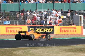 World © Octane Photographic Ltd. Formula 1 – British GP - Practice 1. McLaren MCL33 – Stoffel Vandoorne. Silverstone Circuit, Towcester, UK. Friday 6th July 2018.