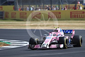 World © Octane Photographic Ltd. Formula 1 – British GP - Practice 1. Sahara Force India VJM11 - Esteban Ocon. Silverstone Circuit, Towcester, UK. Friday 6th July 2018.