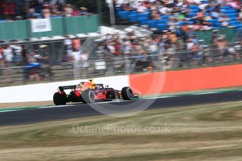 World © Octane Photographic Ltd. Formula 1 – British GP - Practice 1. Aston Martin Red Bull Racing TAG Heuer RB14 – Max Verstappen. Silverstone Circuit, Towcester, UK. Friday 6th July 2018.