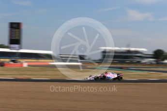 World © Octane Photographic Ltd. Formula 1 – British GP - Practice 1. Sahara Force India VJM11 - Sergio Perez. Silverstone Circuit, Towcester, UK. Friday 6th July 2018.