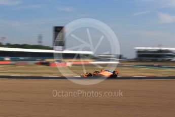 World © Octane Photographic Ltd. Formula 1 – British GP - Practice 1. McLaren MCL33 – Stoffel Vandoorne. Silverstone Circuit, Towcester, UK. Friday 6th July 2018.