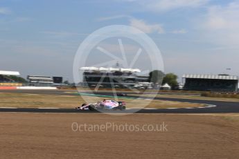 World © Octane Photographic Ltd. Formula 1 – British GP - Practice 1. Sahara Force India VJM11 - Sergio Perez. Silverstone Circuit, Towcester, UK. Friday 6th July 2018.