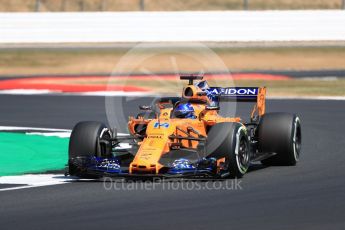 World © Octane Photographic Ltd. Formula 1 – British GP - Practice 2. McLaren MCL33 – Fernando Alonso. Silverstone Circuit, Towcester, UK. Friday 6th July 2018.