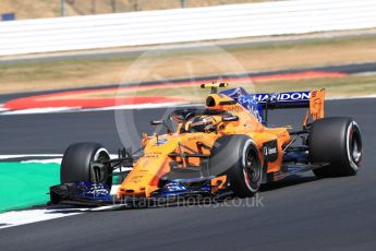 World © Octane Photographic Ltd. Formula 1 – British GP - Practice 2. McLaren MCL33 – Stoffel Vandoorne. Silverstone Circuit, Towcester, UK. Friday 6th July 2018.