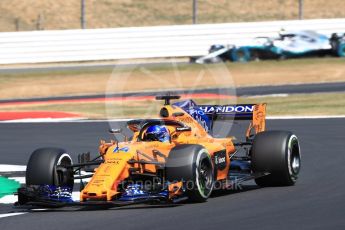 World © Octane Photographic Ltd. Formula 1 – British GP - Practice 2. McLaren MCL33 – Fernando Alonso. Silverstone Circuit, Towcester, UK. Friday 6th July 2018.