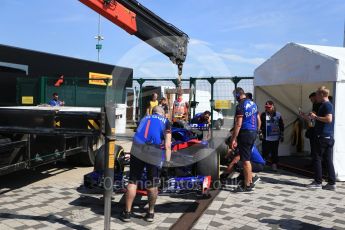 World © Octane Photographic Ltd. Formula 1 – British GP - Practice 2. Scuderia Toro Rosso STR13 – Pierre Gasly. Silverstone Circuit, Towcester, UK. Friday 6th July 2018.