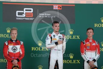 World © Octane Photographic Ltd. GP3 – British GP – Race 1. ART Grand Prix - Anthoine Hubert, Nikita Mazepin and Callum Illot. Silverstone Circuit, Towcester, UK. Saturday 7th July 2018.
