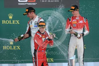 World © Octane Photographic Ltd. GP3 – British GP – Race 1. ART Grand Prix - Anthoine Hubert, Nikita Mazepin and Callum Illot. Silverstone Circuit, Towcester, UK. Saturday 7th July 2018.