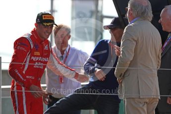 World © Octane Photographic Ltd. GP3 – British GP – Race 2. Trident - Guiliano Alesi with Nelson Picquet and Jean Alsei. Silverstone Circuit, Towcester, UK. Sunday 8th July 2018.