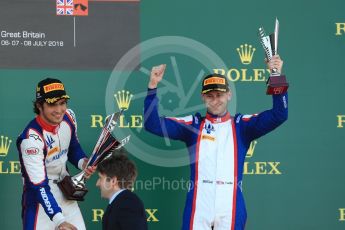 World © Octane Photographic Ltd. GP3 – British GP – Race 2. Trident - Pedro Piquet and Ryan Tveter. Silverstone Circuit, Towcester, UK. Sunday 8th July 2018.