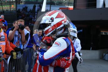 World © Octane Photographic Ltd. GP3 – British GP – Race 2. Trident - Pedro Piquet and Guiliano Alesi. Silverstone Circuit, Towcester, UK. Sunday 8th July 2018.