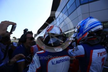 World © Octane Photographic Ltd. GP3 – British GP – Race 2. Trident - Pedro Piquet, Ryan Tveter and Guiliano Alesi. Silverstone Circuit, Towcester, UK. Sunday 8th July 2018.