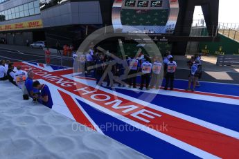 World © Octane Photographic Ltd. GP3 – British GP – Race 2. It's Coming Home pitman artwork. Silverstone Circuit, Towcester, UK. Sunday 8th July 2018.