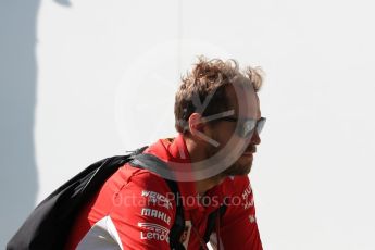 World © Octane Photographic Ltd. Formula 1 – British GP - Paddock. Scuderia Ferrari SF71-H – Sebastian Vettel. Silverstone Circuit, Towcester, UK. Saturday 7th July 2018.
