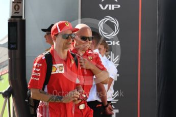 World © Octane Photographic Ltd. Formula 1 – British GP - Paddock. Scuderia Ferrari SF71-H – Kimi Raikkonen. Silverstone Circuit, Towcester, UK. Saturday 7th July 2018.