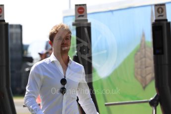 World © Octane Photographic Ltd. Formula 1 – British GP - Paddock. Nico Rosberg. Silverstone Circuit, Towcester, UK. Saturday 7th July 2018.
