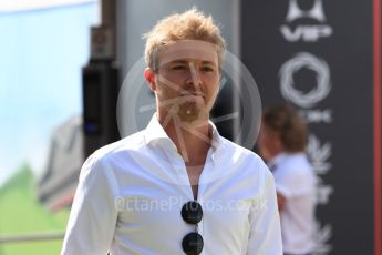 World © Octane Photographic Ltd. Formula 1 – British GP - Paddock. Nico Rosberg. Silverstone Circuit, Towcester, UK. Saturday 7th July 2018.