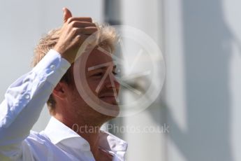 World © Octane Photographic Ltd. Formula 1 – British GP - Paddock. Nico Rosberg. Silverstone Circuit, Towcester, UK. Saturday 7th July 2018.