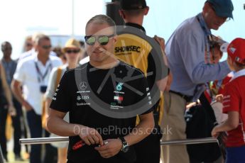 World © Octane Photographic Ltd. Formula 1 – British GP - Paddock. Mercedes AMG Petronas Motorsport AMG F1 W09 EQ Power+ - Valtteri Bottas. Silverstone Circuit, Towcester, UK. Saturday 7th July 2018.