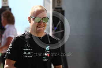 World © Octane Photographic Ltd. Formula 1 – British GP - Paddock. Mercedes AMG Petronas Motorsport AMG F1 W09 EQ Power+ - Valtteri Bottas. Silverstone Circuit, Towcester, UK. Saturday 7th July 2018.