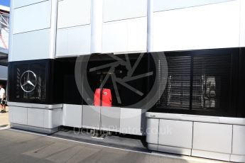 World © Octane Photographic Ltd. Formula 1 – British GP - Paddock. Mercedes AMG Petronas Motorsport with England shirt. Silverstone Circuit, Towcester, UK. Saturday 7th July 2018.