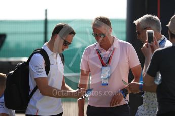 World © Octane Photographic Ltd. Formula 1 – British GP - Paddock. McLaren MCL33 – Stoffel Vandoorne. Silverstone Circuit, Towcester, UK. Sunday 8th July 2018.