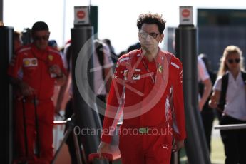 World © Octane Photographic Ltd. Formula 1 - British GP - Paddock. Mattia Binotto – Chief Technical Officer - Scuderia Ferrari. Silverstone Circuit, Towcester, UK. Sunday 8th July 2018.