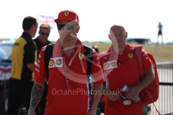 World © Octane Photographic Ltd. Formula 1 – British GP - Paddock. Scuderia Ferrari SF71-H – Kimi Raikkonen. Silverstone Circuit, Towcester, UK. Sunday 8th July 2018.