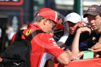 World © Octane Photographic Ltd. Formula 1 – British GP - Paddock. Scuderia Ferrari SF71-H – Kimi Raikkonen. Silverstone Circuit, Towcester, UK. Sunday 8th July 2018.