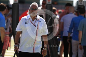 World © Octane Photographic Ltd. Formula 1 - British GP - Paddock. Vijay Mallya - Sahara Force India. Silverstone Circuit, Towcester, UK. Sunday 8th July 2018.