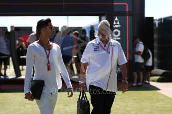 World © Octane Photographic Ltd. Formula 1 - British GP - Paddock. Siddharth Mallya – Director of Sahara Force India and Vijay Mallya. Silverstone Circuit, Towcester, UK. Sunday 8th July 2018.