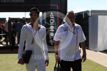 World © Octane Photographic Ltd. Formula 1 - British GP - Paddock. Siddharth Mallya – Director of Sahara Force India and Vijay Mallya. Silverstone Circuit, Towcester, UK. Sunday 8th July 2018.