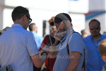 World © Octane Photographic Ltd. Formula 1 - British GP - Paddock. Liam Cunningham (Davos Seaworth in Game of Thrones) Silverstone Circuit, Towcester, UK. Sunday 8th July 2018.