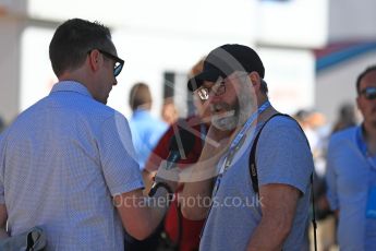 World © Octane Photographic Ltd. Formula 1 - British GP - Paddock. Liam Cunningham (Davos Seaworth in Game of Thrones) Silverstone Circuit, Towcester, UK. Sunday 8th July 2018.
