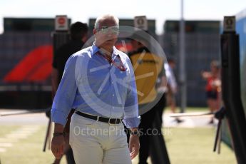 World © Octane Photographic Ltd. Formula 1 - British GP - Paddock. Lance Stroll father Lawrence Stroll. Silverstone Circuit, Towcester, UK. Sunday 8th July 2018.