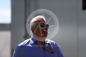 World © Octane Photographic Ltd. Formula 1 - British GP - Paddock. Lance Stroll father Lawrence Stroll. Silverstone Circuit, Towcester, UK. Sunday 8th July 2018.