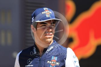 World © Octane Photographic Ltd. Formula 1 – British GP - Paddock. Williams Martini Racing FW41 – Lance Stroll. Silverstone Circuit, Towcester, UK. Sunday 8th July 2018.