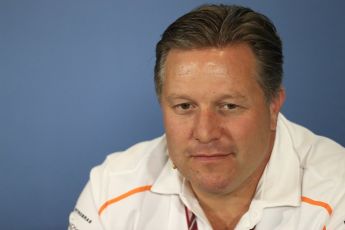 World © Octane Photographic Ltd. Formula 1 - British GP - Friday FIA Team Press Conference. Zak Brown - Executive Director of McLaren Technology Group. Silverstone Circuit, Towcester, UK. Friday 6th July 2018.