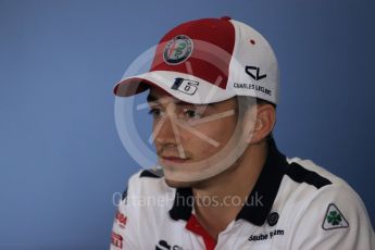 World © Octane Photographic Ltd. Formula 1 – British GP - Press Conference. Alfa Romeo Sauber F1 Team – Charles Leclerc. Silverstone Circuit, Towcester, UK. Thursday 5th July 2018.