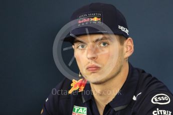 World © Octane Photographic Ltd. Formula 1 – British GP - Press Conference. Aston Martin Red Bull Racing TAG Heuer - Max Verstappen. Silverstone Circuit, Towcester, UK. Thursday 5th July 2018.