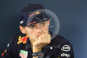 World © Octane Photographic Ltd. Formula 1 – British GP - Press Conference. Aston Martin Red Bull Racing TAG Heuer - Max Verstappen. Silverstone Circuit, Towcester, UK. Thursday 5th July 2018.