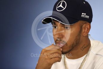 World © Octane Photographic Ltd. Formula 1 – British GP – Press Conference. Mercedes AMG Petronas Motorsport AMG F1 W09 EQ Power+ - Lewis Hamilton. Silverstone Circuit, Towcester, UK. Thursday 5th July 2018.