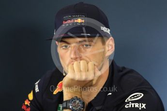 World © Octane Photographic Ltd. Formula 1 – British GP - Press Conference. Aston Martin Red Bull Racing TAG Heuer - Max Verstappen. Silverstone Circuit, Towcester, UK. Thursday 5th July 2018.