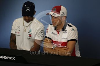 World © Octane Photographic Ltd. Formula 1 – British GP - Press Conference. Alfa Romeo Sauber F1 Team – Charles Leclerc. Silverstone Circuit, Towcester, UK. Thursday 5th July 2018.