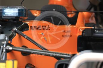 World © Octane Photographic Ltd. Formula 1 – British GP - Pit Lane. McLaren MCL33. Silverstone Circuit, Towcester, UK. Thursday 5th July 2018.