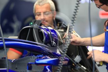 World © Octane Photographic Ltd. Formula 1 – British GP - Pit Lane. Scuderia Toro Rosso STR13. Silverstone Circuit, Towcester, UK. Thursday 5th July 2018.
