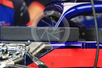 World © Octane Photographic Ltd. Formula 1 – British GP - Pit Lane. Scuderia Toro Rosso STR13. Silverstone Circuit, Towcester, UK. Thursday 5th July 2018.
