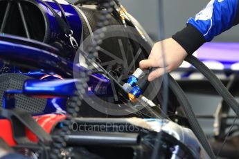 World © Octane Photographic Ltd. Formula 1 – British GP - Pit Lane. Scuderia Toro Rosso STR13. Silverstone Circuit, Towcester, UK. Thursday 5th July 2018.