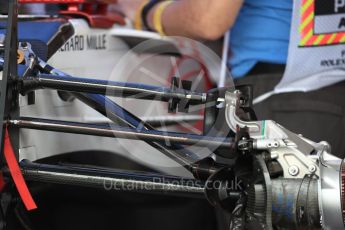 World © Octane Photographic Ltd. Formula 1 – British GP - Pit Lane. Alfa Romeo Sauber F1 Team C37. Silverstone Circuit, Towcester, UK. Thursday 5th July 2018.